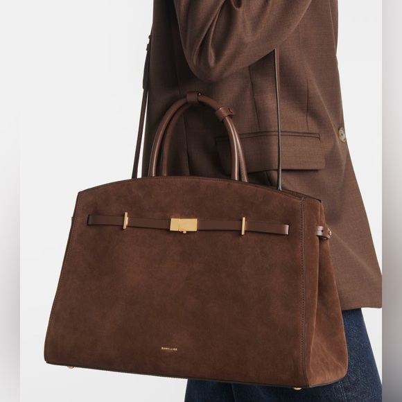 DeMellier Hudson Suede Bag, Large, Mocha Brown - Picture 12 of 12